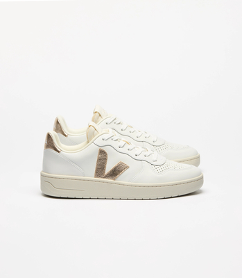 V-10 LEATHER WHITE PLATINE